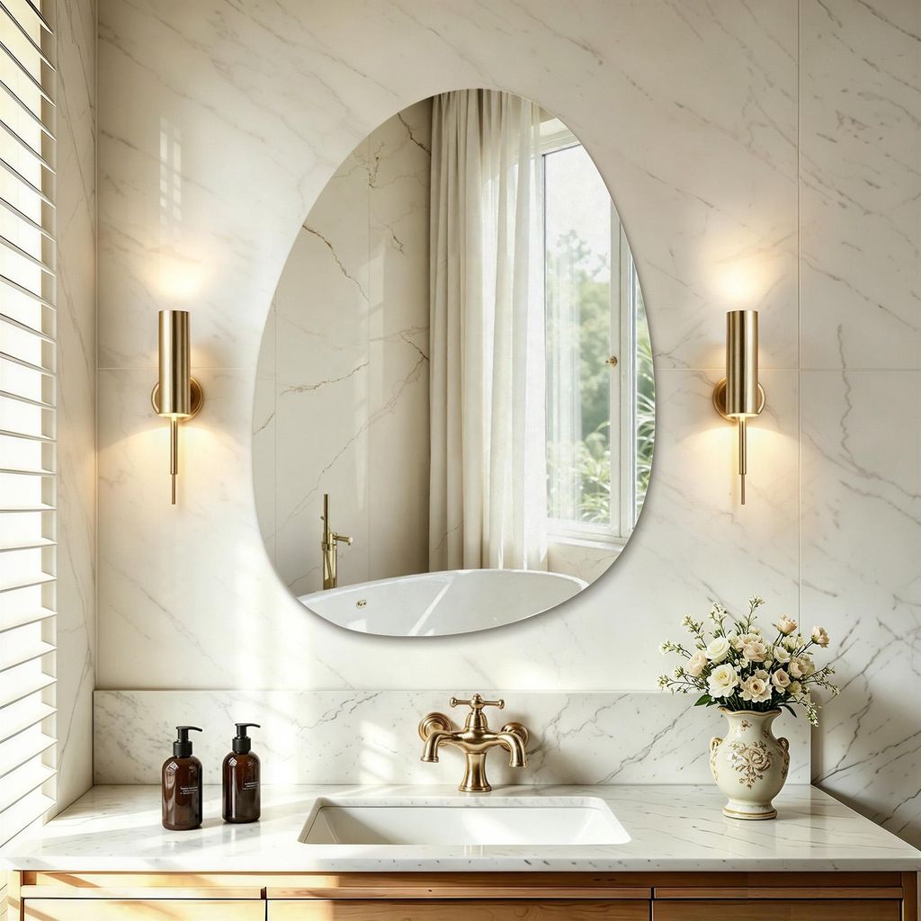 S'AFIELINA miroir mural asymétrique 75×55cm sans cadre Image du produit 