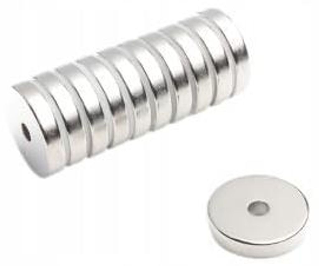 Neodym-Ringmagnet MP 25x5x5 N38, 10er-Set