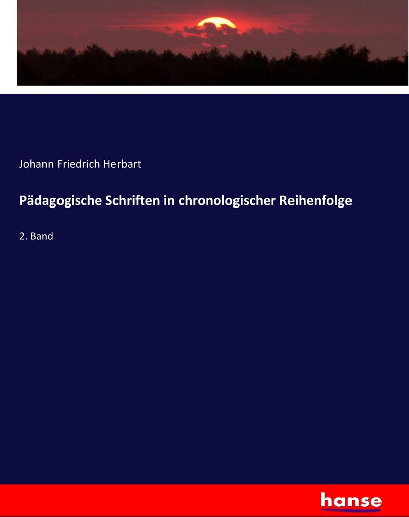 Pädagogische Schriften in chronologischer Reihenfolge