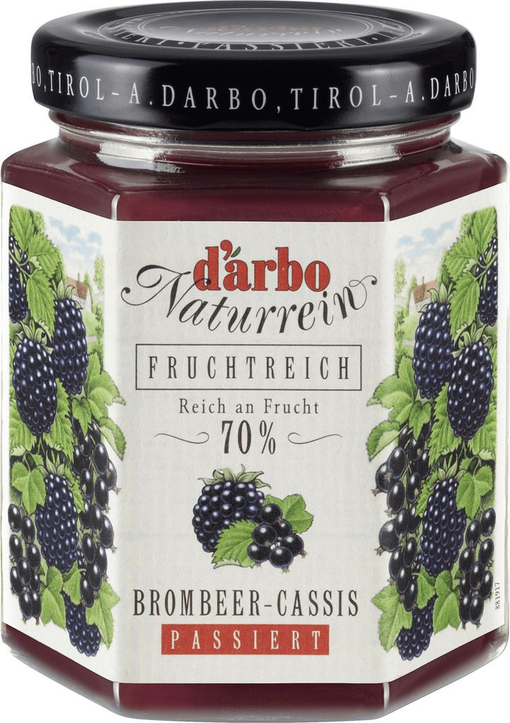 Darbo Naturrein Brombeer Cassis schwarze Johannisbeeren Produktbild 
