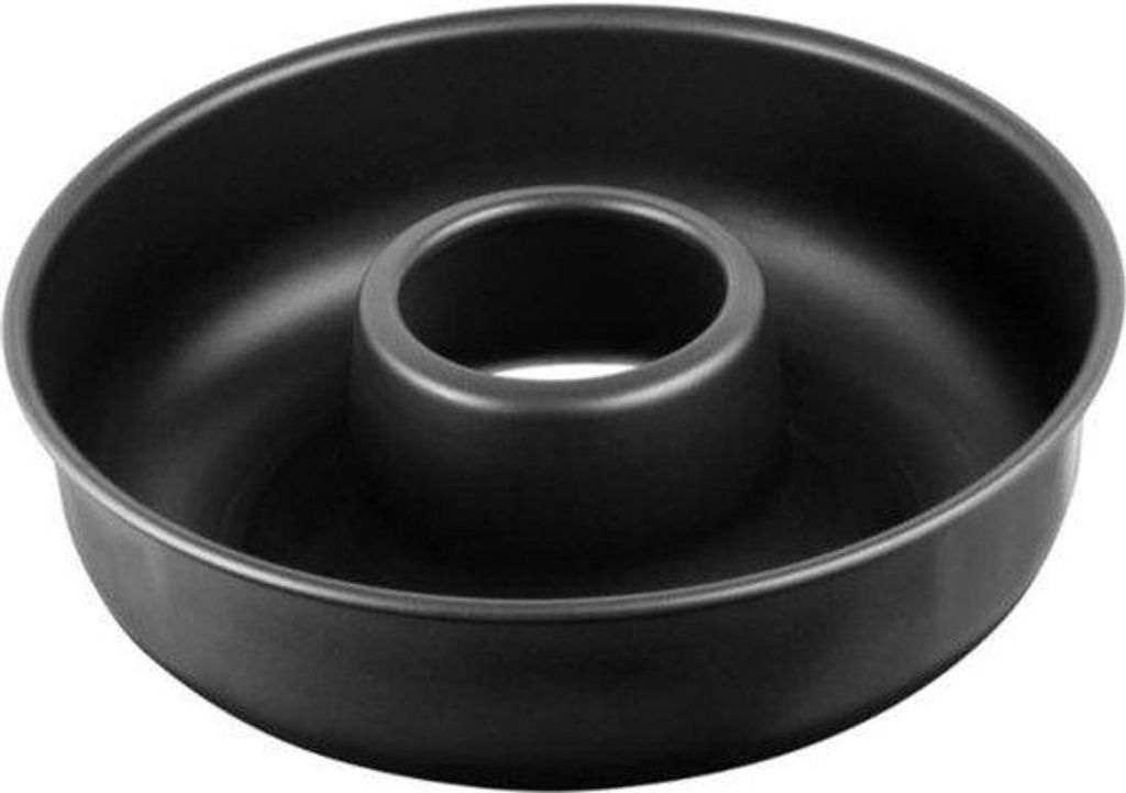 Runde Backform 28cm schwarz Platte Stahl