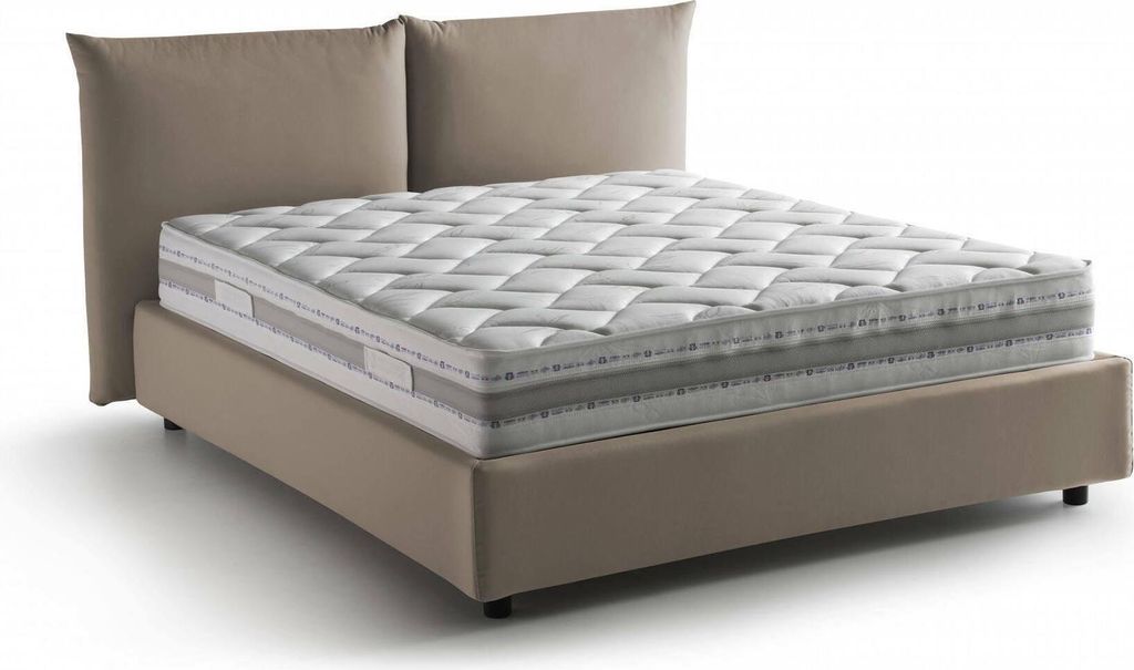 Talamo Italia Doppelbett Cristyn Taubengrau\, Matratze inkl.