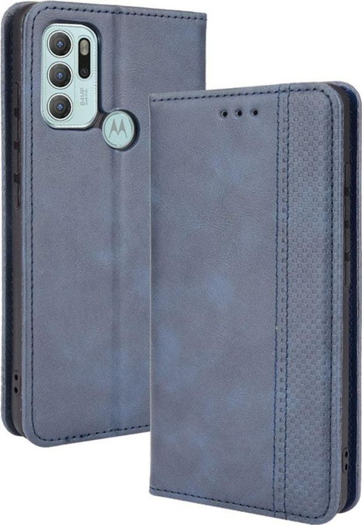 Motorola Moto G60s Hülle - Coverup Vintage Style Klapphülle - Blau