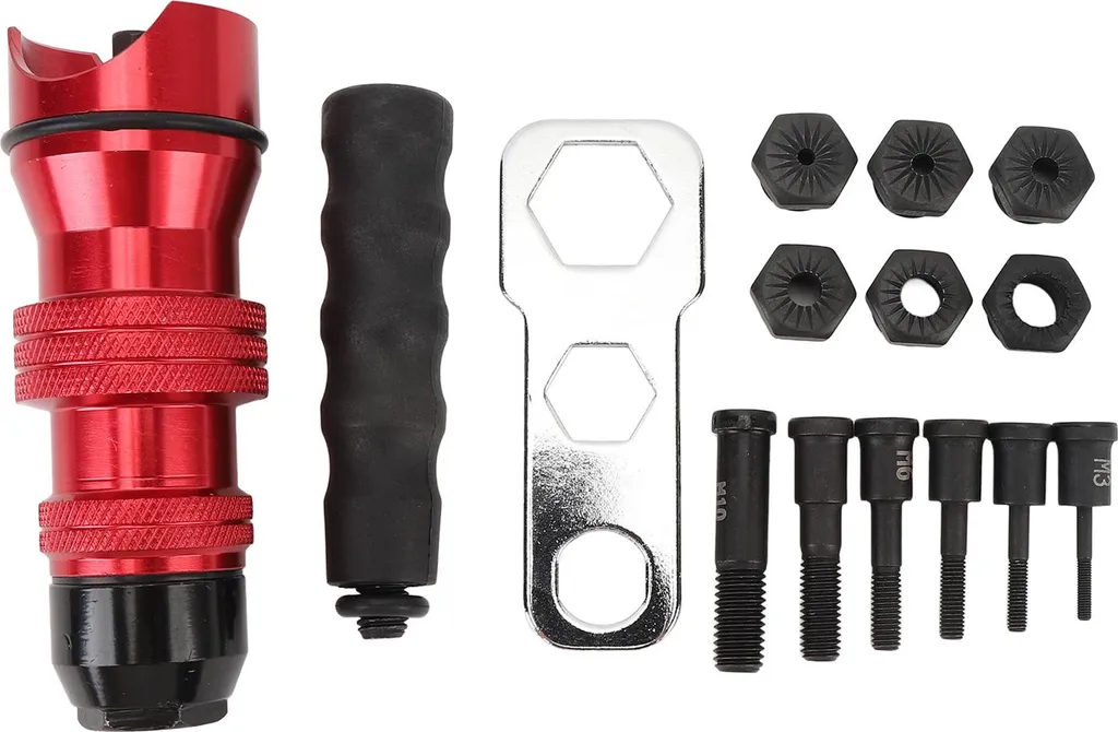 Adaptateur rivet pour perceuse robuste avec kit d'embouts multi-tailles - 5