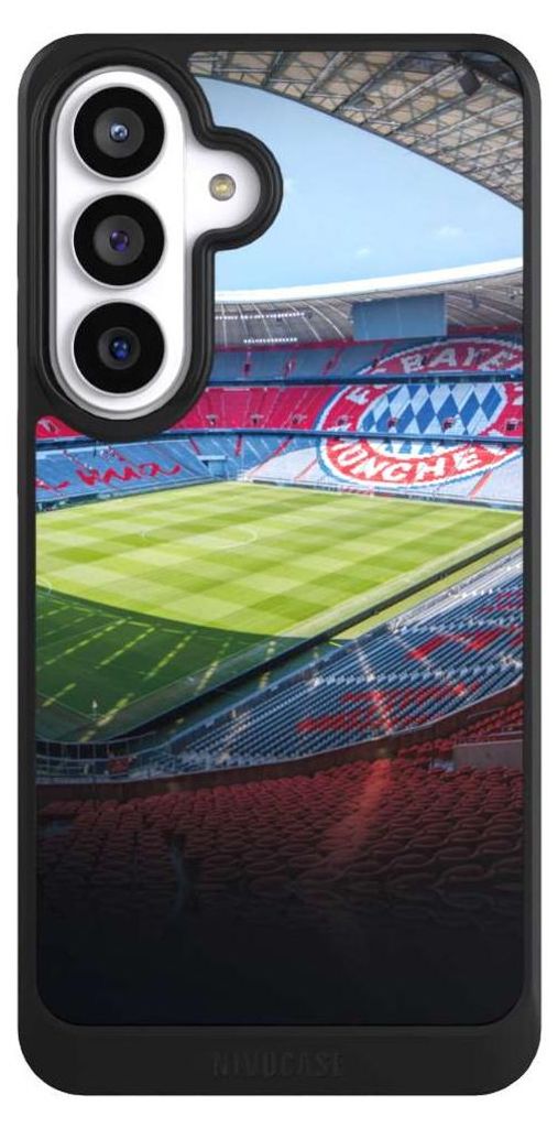 NIVOCASE Hülle für Samsung Galaxy S26+ Handyhülle NIVOcore Case Schwarz FC Bayern München FCB Stadion