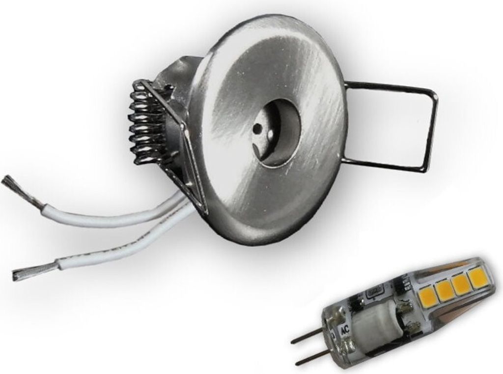 C-Light 12V - 2W-ME G4 LED Stern Spot 40 mm - alu gebürstet