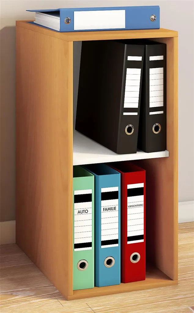 VCM Shelf Lona - Étagère de Bureau Dossiers et Livres H74 x B35 cm