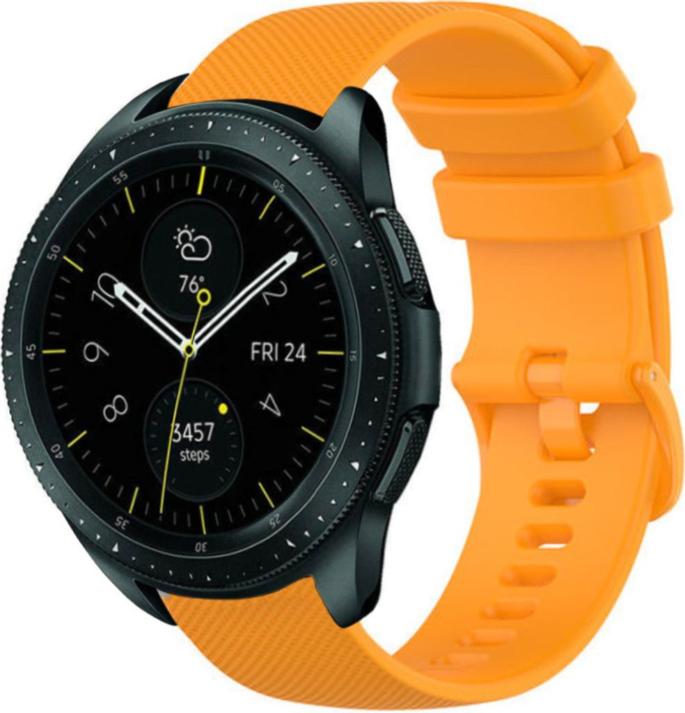 Strap-it Samsung Galaxy Watch 42mm Luxus-Silikonarmband (Orange)