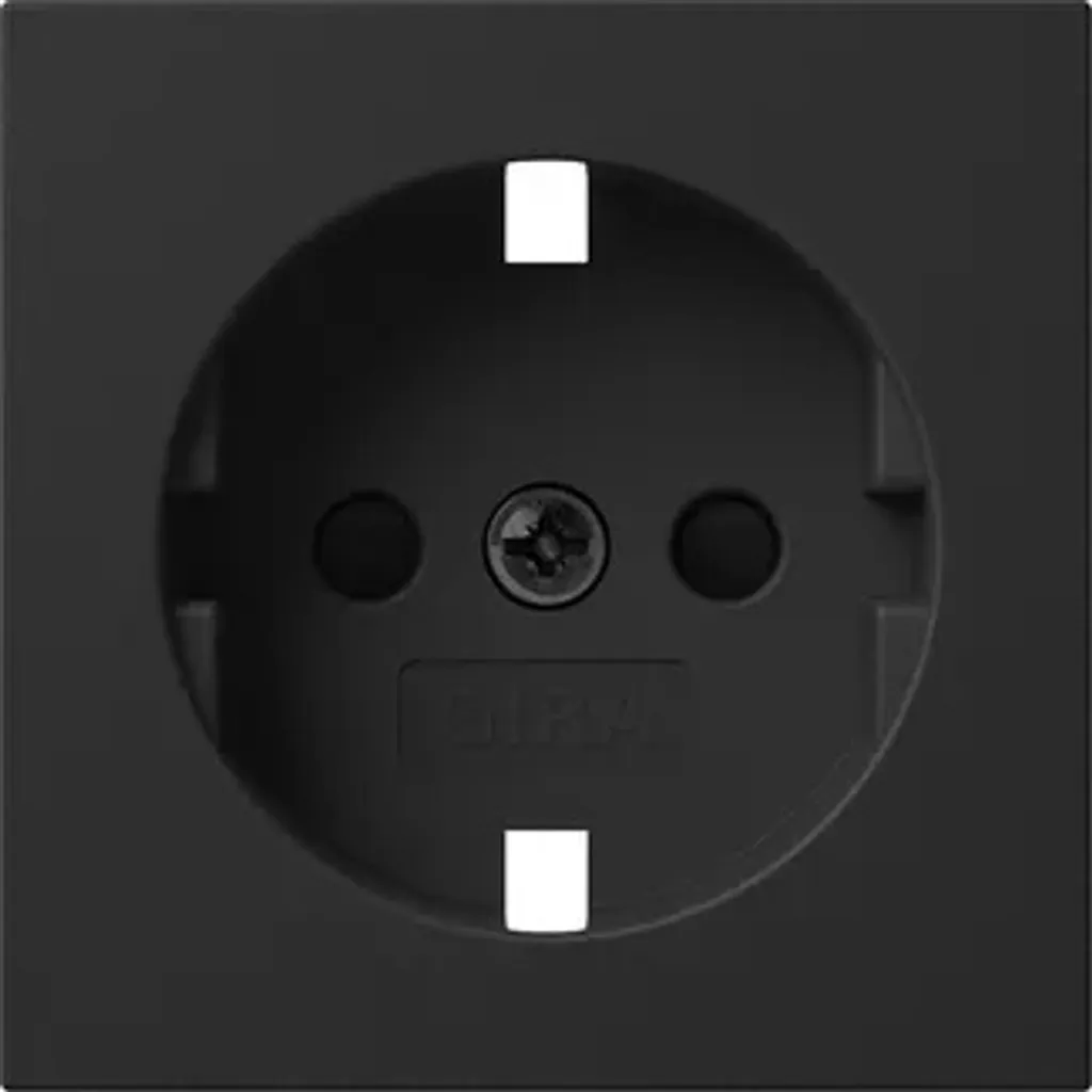 Prise de Courant de Type F Gira Noir Mat Système 55 pour Installation