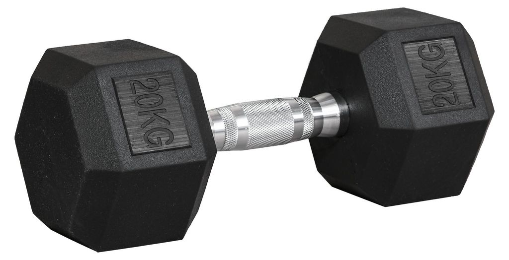 HOMCOM Hexagon Kurzhanteln Gusseisen Hanteln Griff Produktbild 