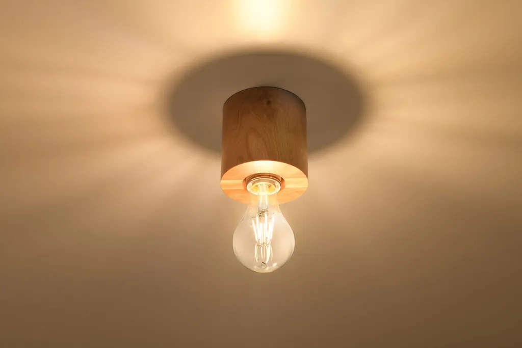 Lampada Cubo Legno SALGADO Sollux | Stile Industrial Loft E27 10cm - 10