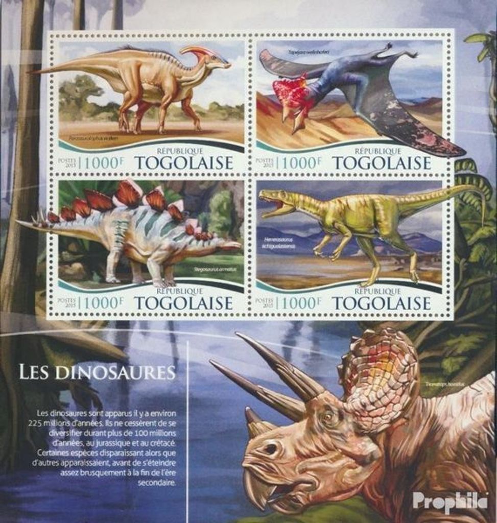 Briefmarken Togo 2015 Mi 6759-6762 Kleinbogen (kompl. Produktbild 