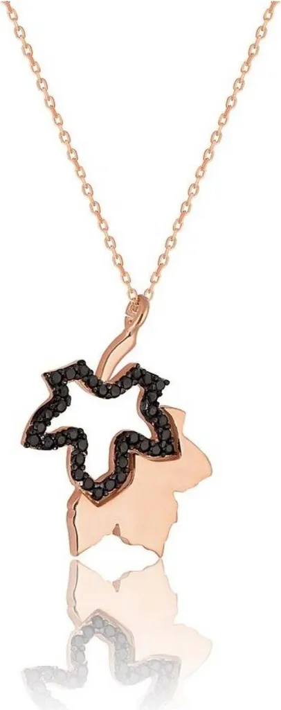 Collier chic en argent 925 feuille d'érable, cadeau idéal pour femme 45cm