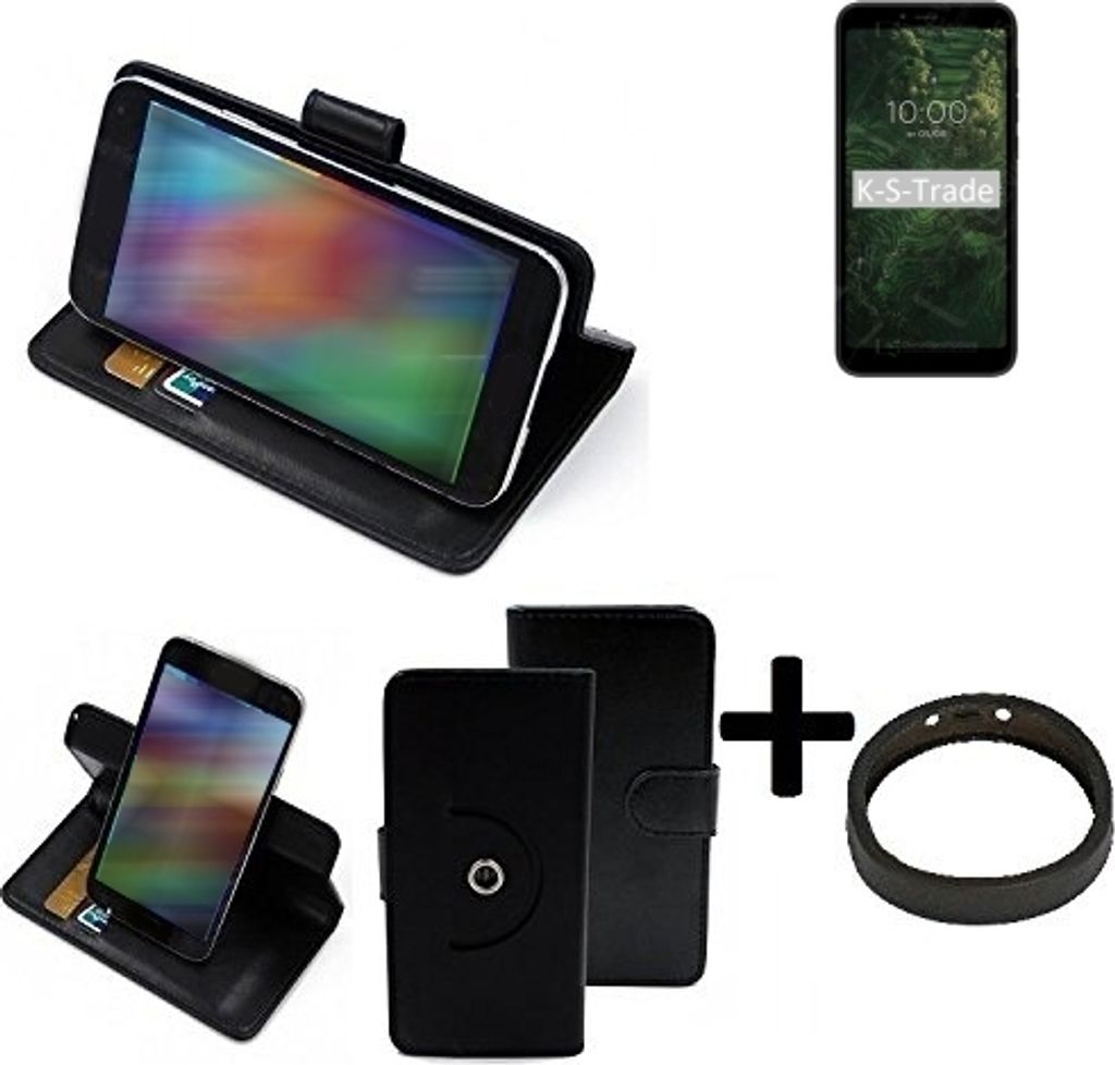 K-S-Trade Case Schutz Hülle kompatibel mit BQ Mobile BQ-5745L Clever + Bumper Handy Hülle Flipcase Smartphone Cover Handy Schutz Tasche Walletcase