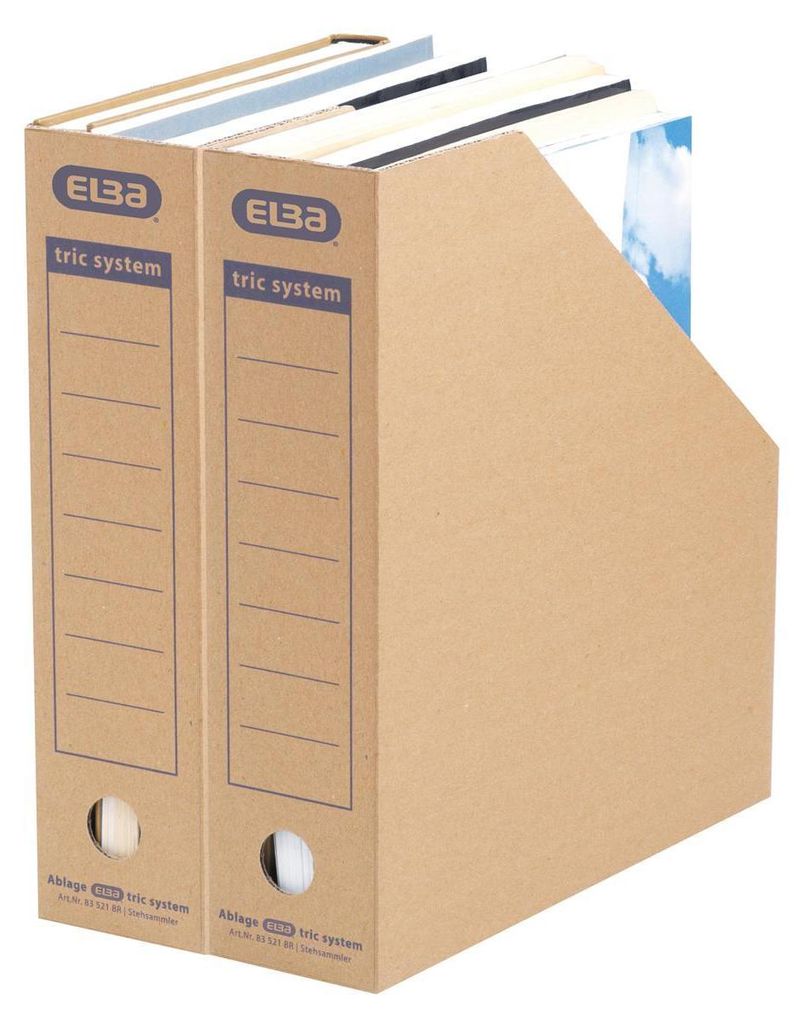 ELBA Stehsammler tric 100421086 78x287x310mm Wellpappe Produktbild 