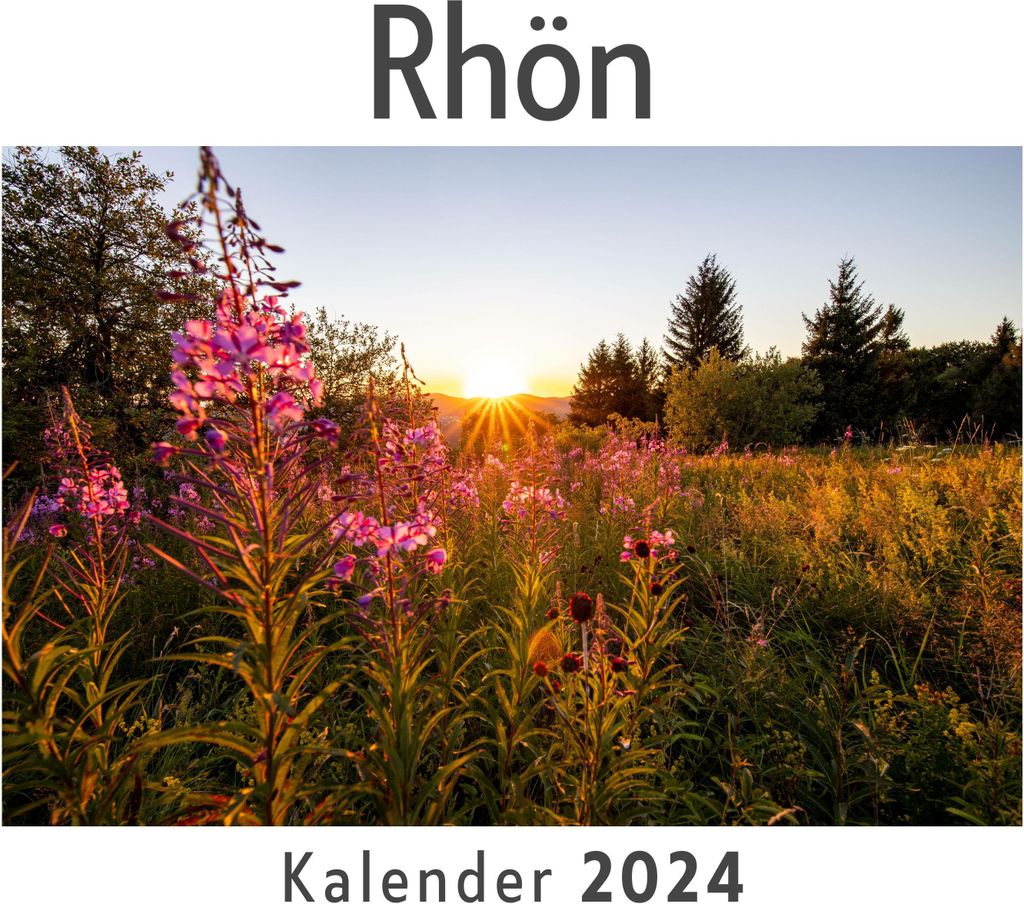 Rhön (Wandkalender 2024, Kalender DIN A4 quer, Monatskalender im Querformat mit Kalendarium, Das perfekte Geschenk)