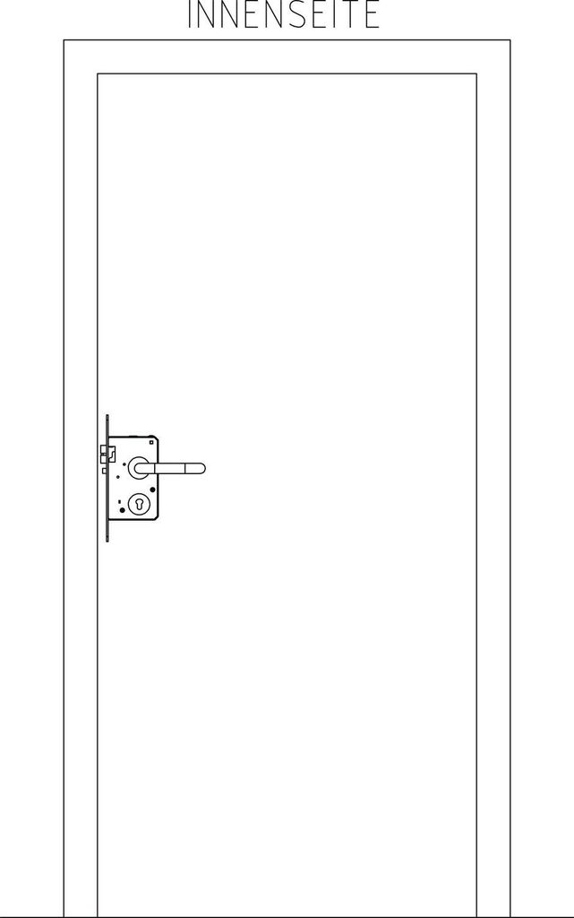 BKS Fluchttürschloss-Set Sylt 1 flg. Funktion B/EN 179, links, DM 65, Edelstahl