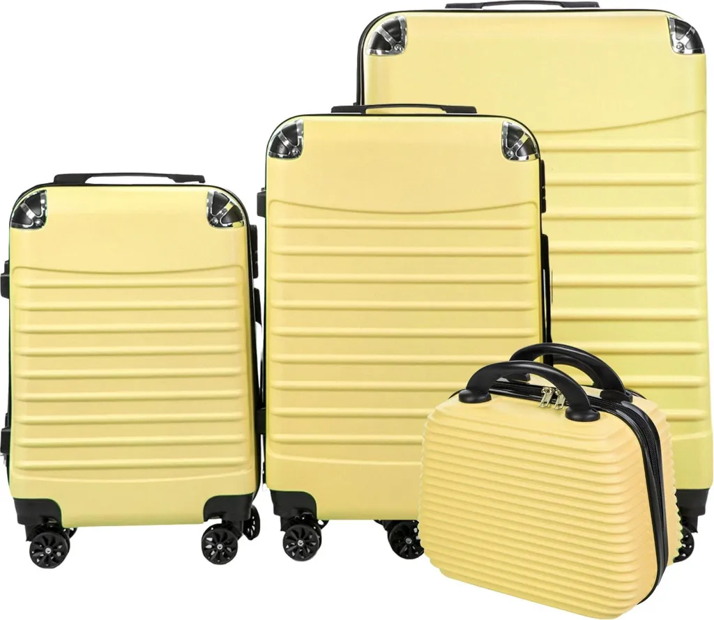 Set di valigie CONSEÉ 4 in 1, giallo