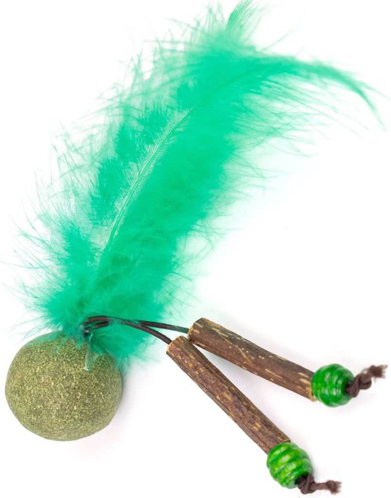 Katzenspielzeug · Federball mit Katzenminze mit Matatabi & Feder
