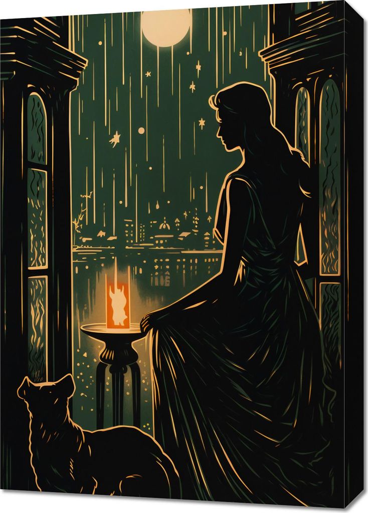 Bild 50x70cm Nächtliches Flüstern