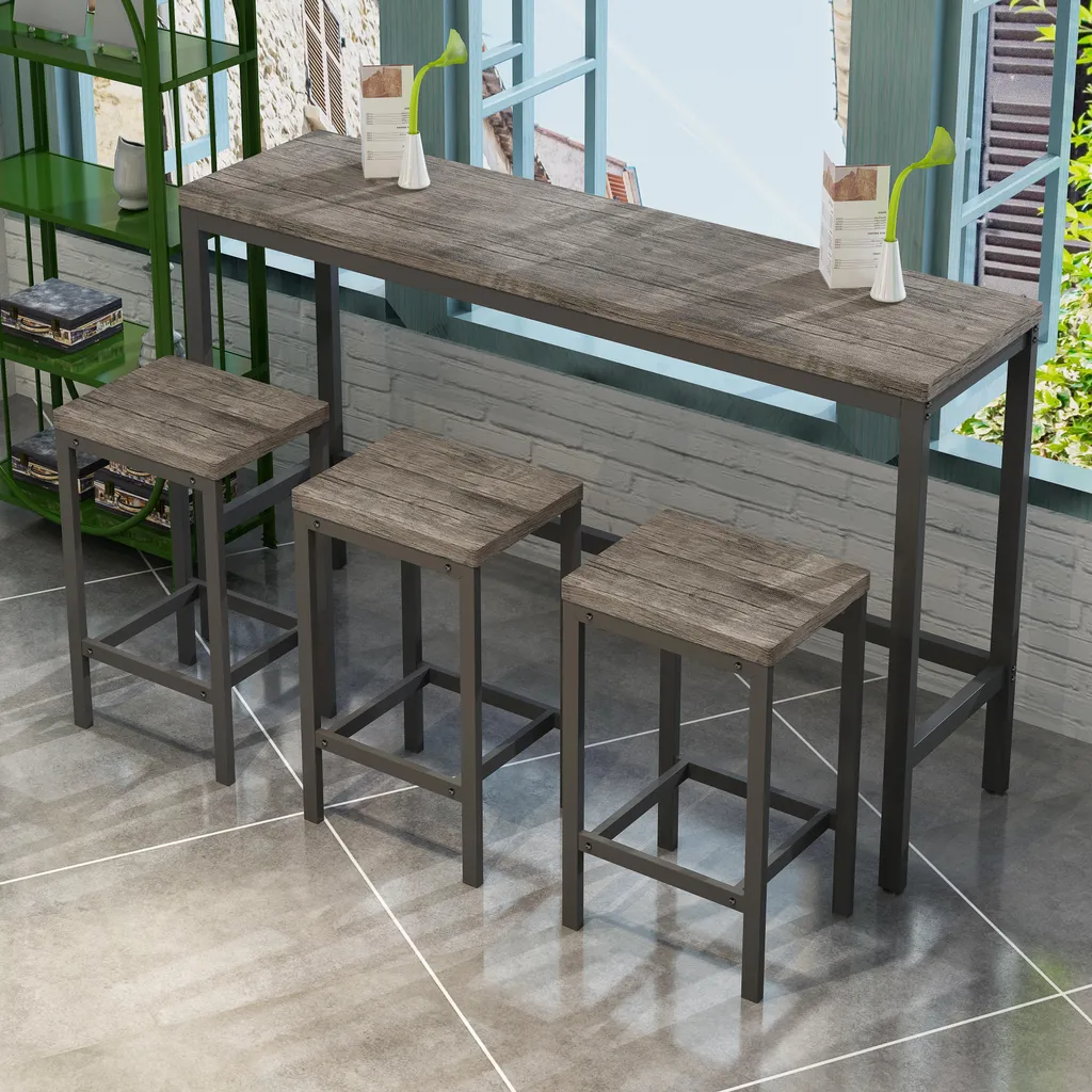 Ensemble Table à Manger pour Petit Appartement et Studio 4 Pièces