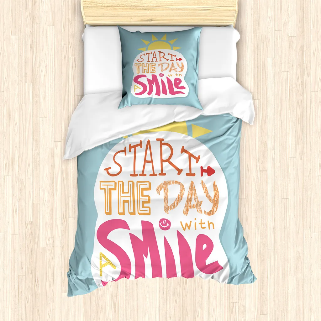 Set Copripiumino ABAKUHAUS 135x200 Sorriso Energia Positiva 2 pz
