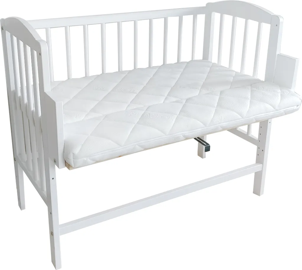 Berceau cododo en bois blanc avec matelas et hauteur réglable 9 positions