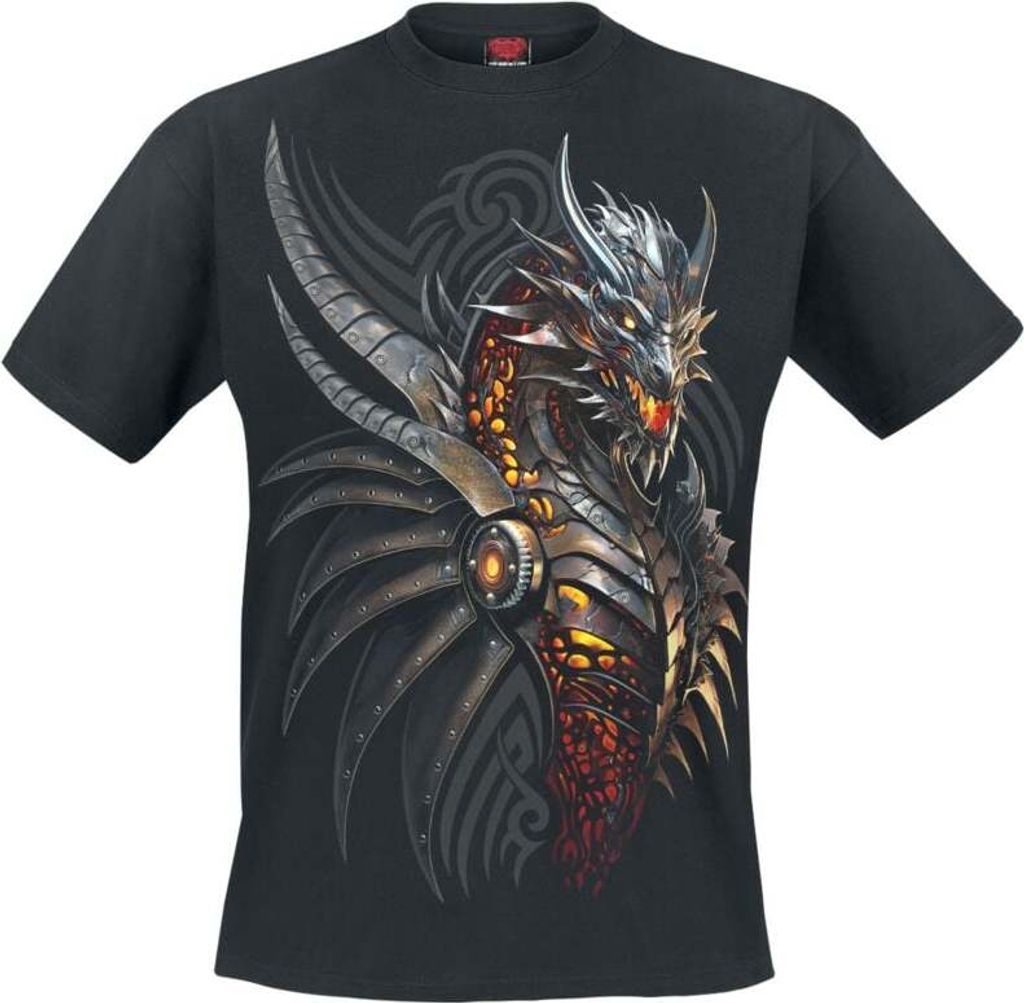 Spiral T-Shirt Herren Razor Back schwarz M