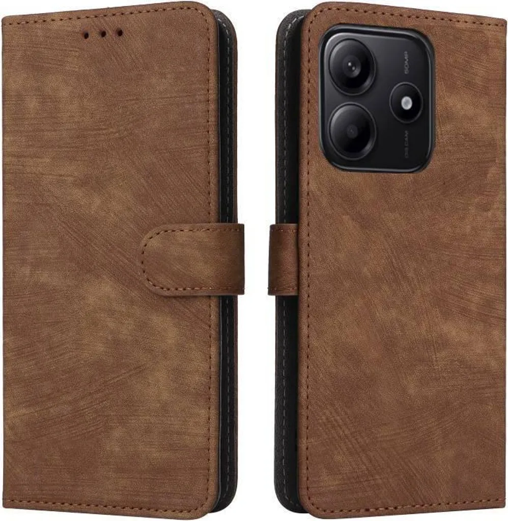 Cover Portafoglio RFID per Redmi Note 14 5G - Business Marrone Classico