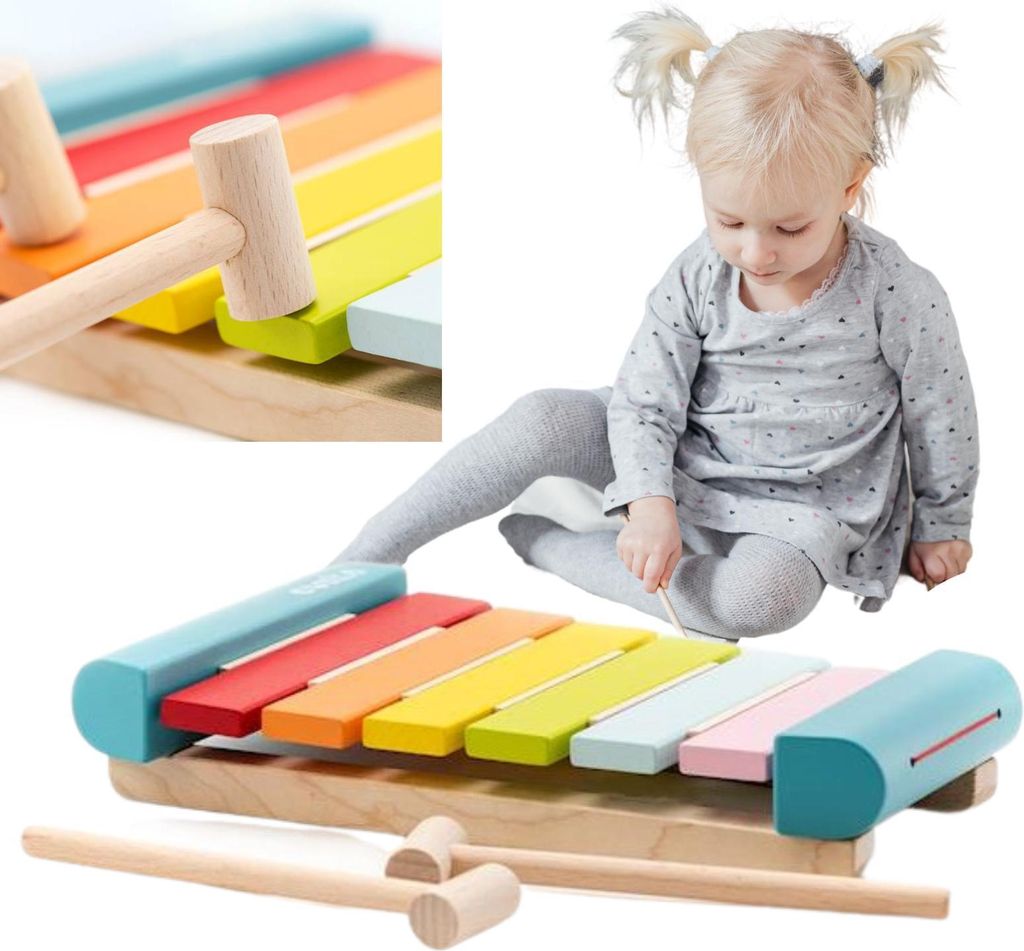 Cubika Xylophon Holz Spielzeug Babyspielzeug Musikspielzeug Produktbild 