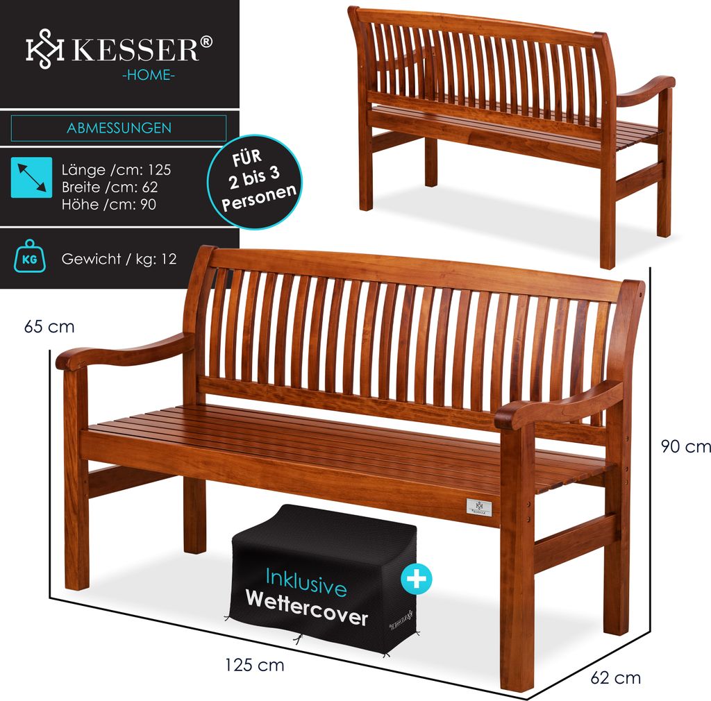 KESSER® Gartenbank Holz Holzbank wetterfest | Parkbank Produktbild 7