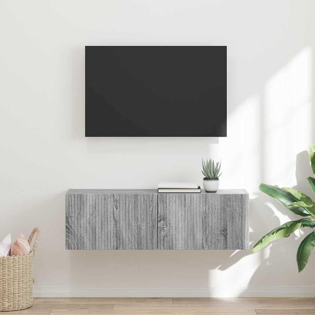Maison Exclusive - TV-Wandschrank Graues Sonoma 98 x 31 x 29,5 cm Holzwerkstoff