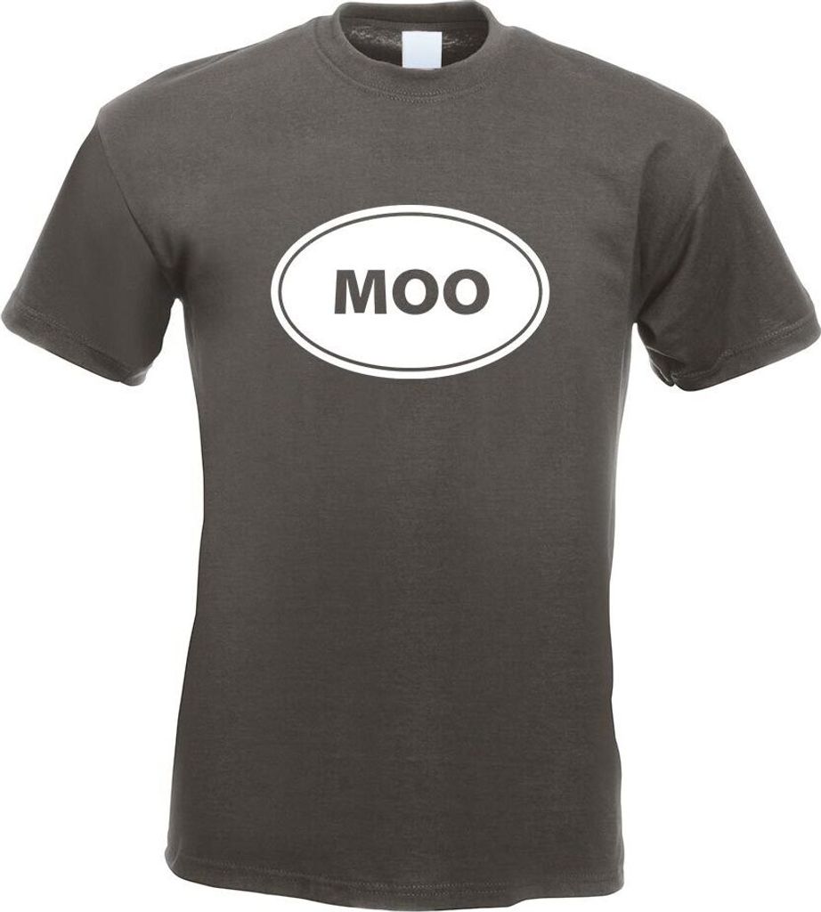 Kiwistar - T-Shirt - Graphit - MOO Herren Funshirt Bedruckt Design Sprüche Spruch Motive - mit Motiv Bedruckt - Funshirt Design - Sport - Freizeit...