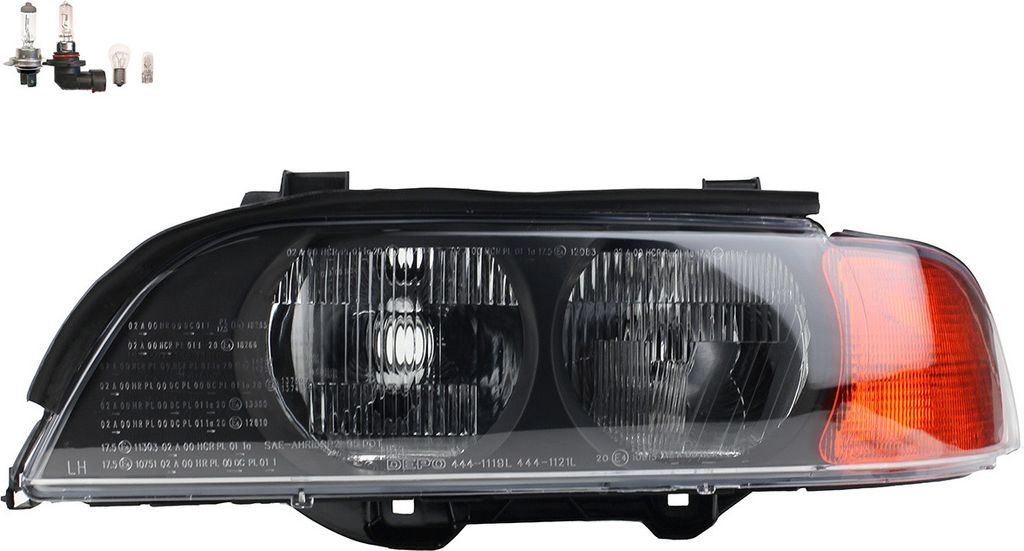 Johns, Scheinwerfer Halogen HSW passend für BMW 5er E39 11/95- 08/00 Links Leuchtmittel 63128362463 8362463