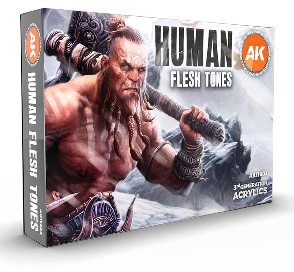 AK Interactive AK11603 - Human Flesh Tones 6x17ml - Neu