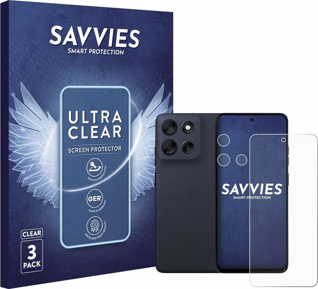 6x Für Motorola Moto G56 (Display+Kamera) Schutzfolie Savvies Displayschutz Display Schutz Folie Klar Transparent