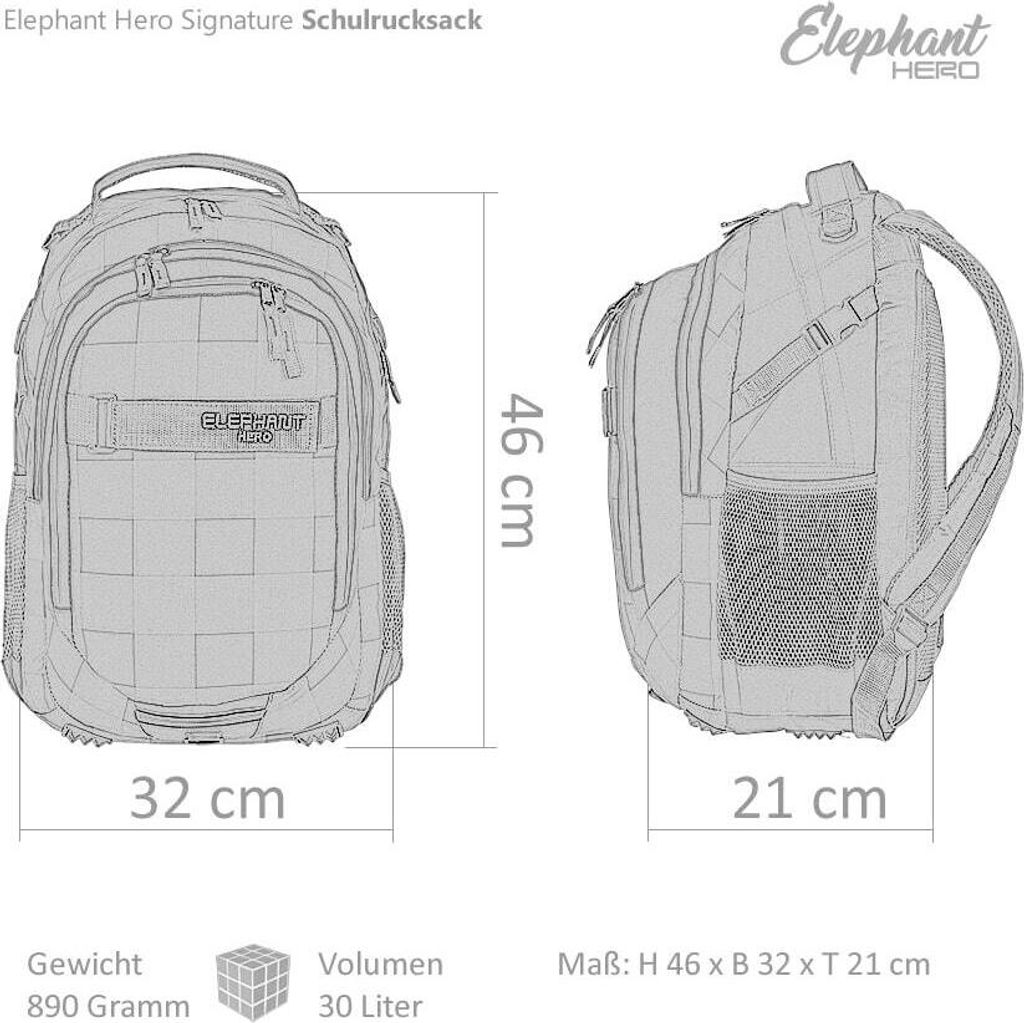 Schulrucksack Elephant Hero Signature Schultasche Rucksack Produktbild 17