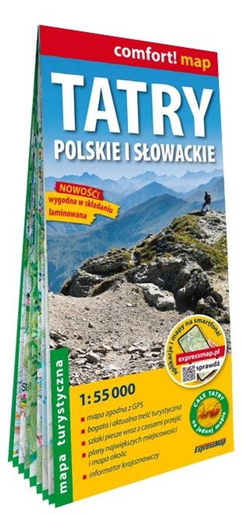 Turistická mapa Poľských a Slovenských Tatier v mierke 1:55 Obrázok produktu 
