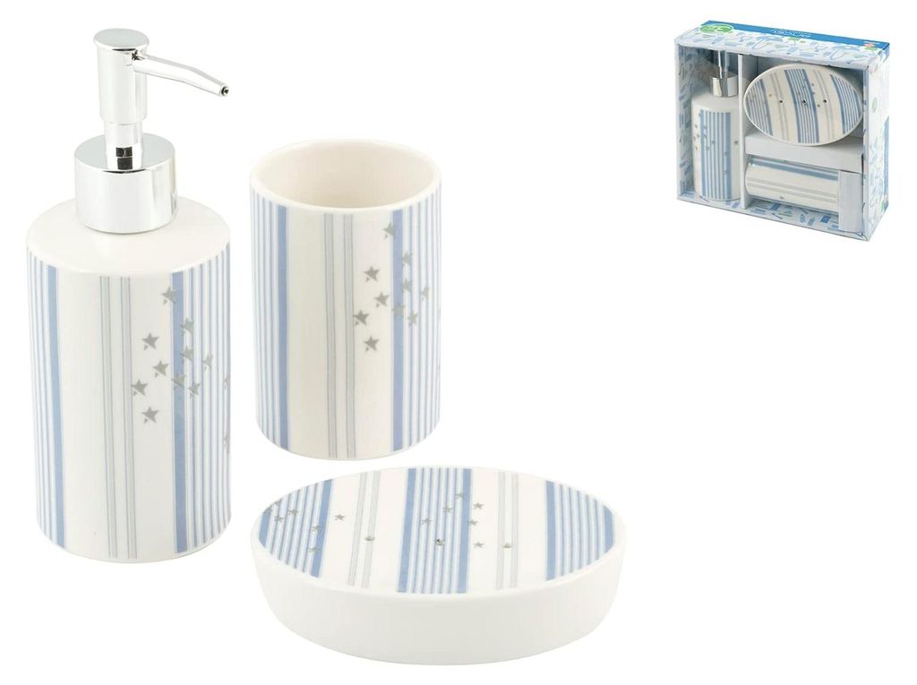 Home Angel Badezimmer-Set, Keramik, Weiß