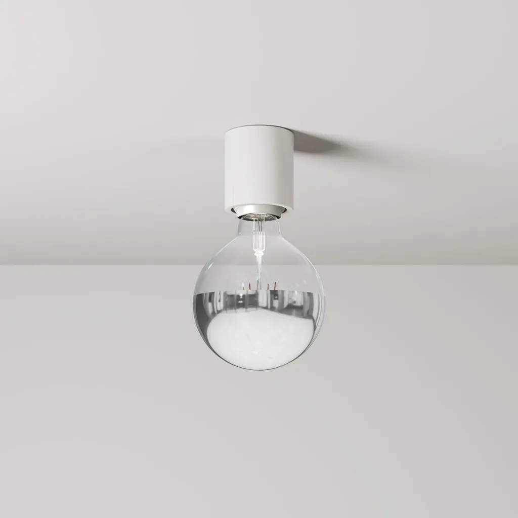 Lampada da Parete Argento IP44 Mezza Sfera - Design Industrial Moderno - 2
