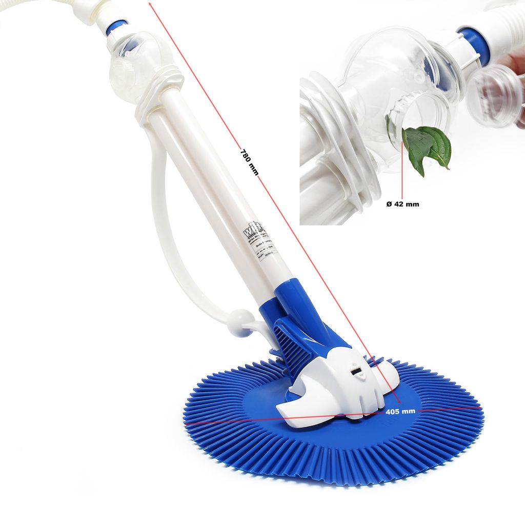 Wiltec automatischer Poolreiniger inkl. 12 Schläuchen Poolsauger Pool Bodensauger Oberflächensauger