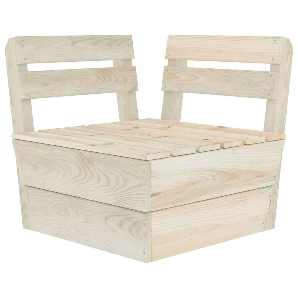 Divano pallet modulare sezione angolare Legno di abete impregnato - 7