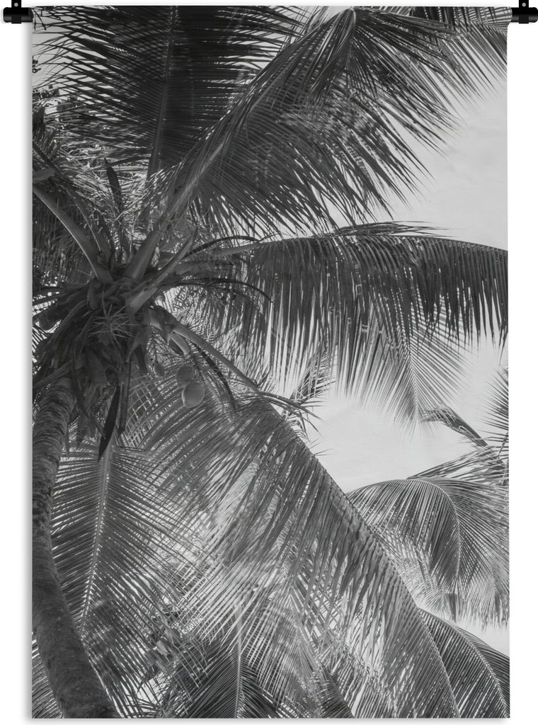 MuchoWow Wandteppich Wandbehang Palmwedel - Vintage - Natur 90x135 cm Tapisserie Dekoration Wandtuch - Baumwolle - Wandskulptur