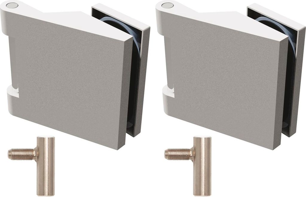 Glastürband Solido Türband Office für Glastüren mit Rahmenteil für Stahlzarge | rechts, Tragkraft 45 kg, Alu mattnickel