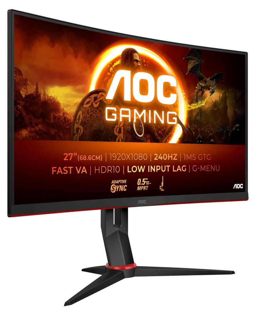 AOC Gaming/C27G2Z3/BK/27"/VA/FHD/280Hz/0,5ms/Blck-Red/3R Obrázok produktu 