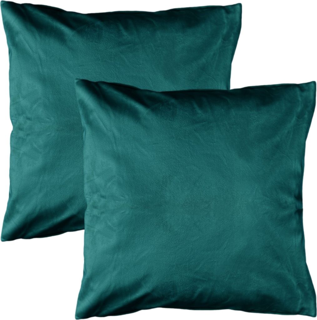 Doppelpack Kissenhüllen 50cm x 50cm Samt Kissenbezug Produktbild 