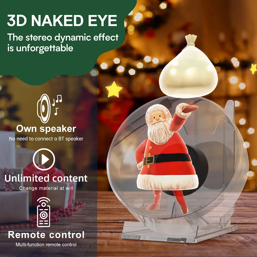 Projecteur LED Hologramme 3D Haute Luminosité avec Télécommande et Base - 4