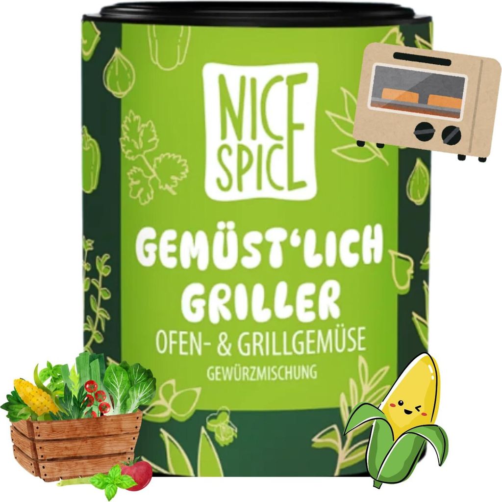 NICE SPICE Ofen & Grillgemüse 15 x 25g - Feine Gewürzmix
