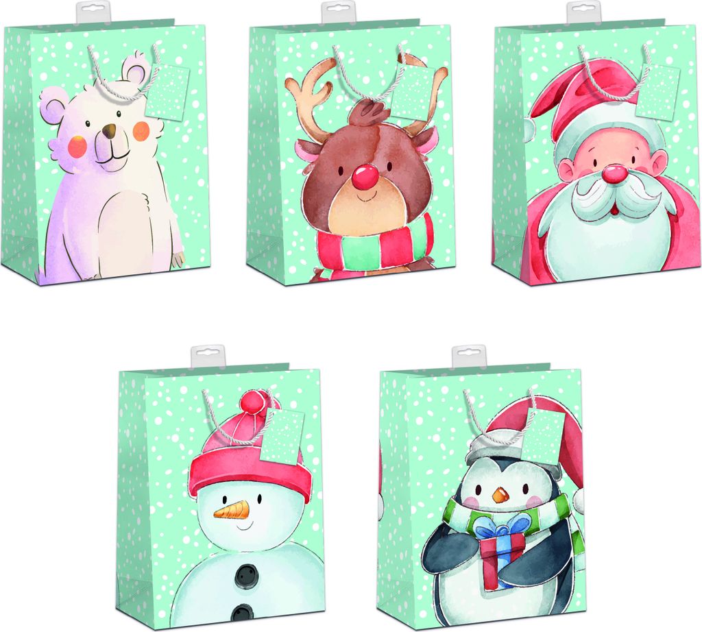 Weihnachten 10 Geschenktüten Medium A5-Format ဠ1,95
