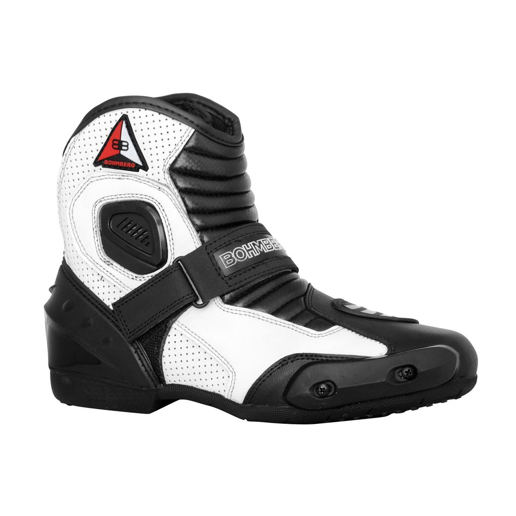 Bohmberg Audax Herren Motorradstiefel-Biker Boots-Sport Motorrad Stiefel aus echtem Leder-Leicht und Atmungsaktiv, mit verstärkten Protektoren - E...